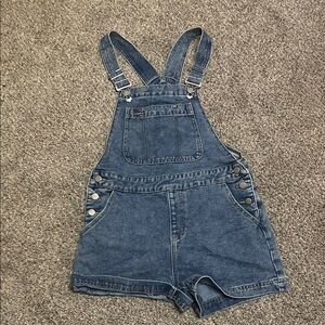 Denim Overalls with Pockets